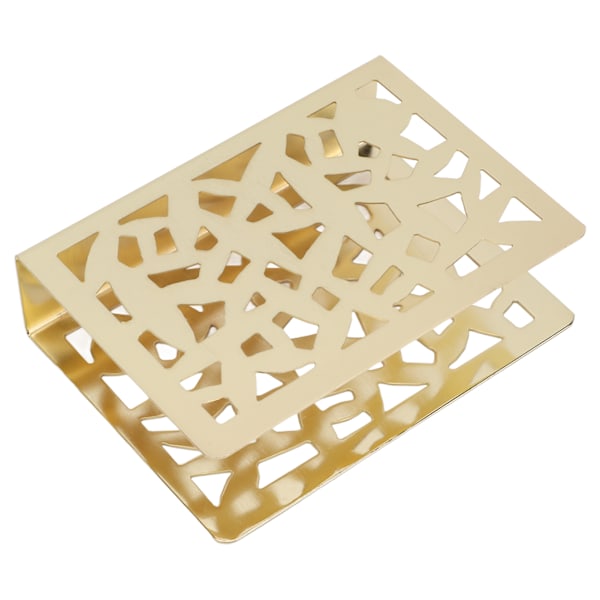 Servietholder Rustfrit Stål Metal Frosted Vertikal Papirholder Hjemmekontor Spisebord Dekoration Guld
