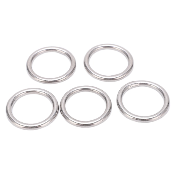 5 stk 304 rustfrit stål runde O-ringe sømløs multifunktionssvejsning metal O-ringe til marine bådudstyr Yogaringer 4x25mm