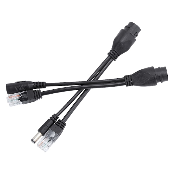 POE-sovitinkaapeli, ei-standardi, vedenpitävä injektori/jakaja DC12V (musta)