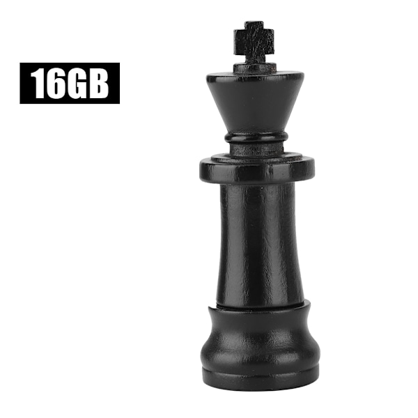 Svart Sjakkbrikke i Tre Dataminne USB 2.0 Flash Drive U Minnebrikke Kompatibel USB1.1 (16GB)