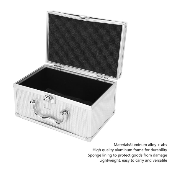 230*150*125 mm værktøjskasse af aluminiumslegering Bærbar displaykasse Instrumenteringsboks