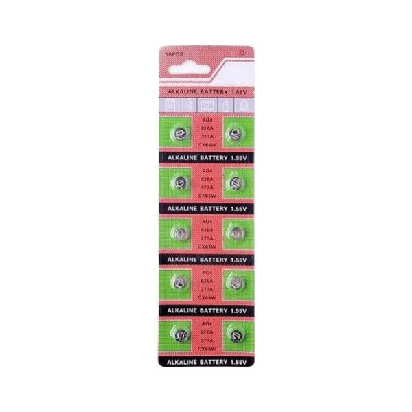 20 Pack - AG4 Button Batteri - Batteri Sølv