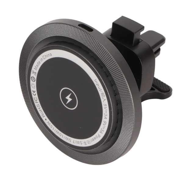 Magnetisk Trådlös Bil Laddare 15W Snabbladdning RGB Belysning 360 Graders Justering för Bil SUV Pickup