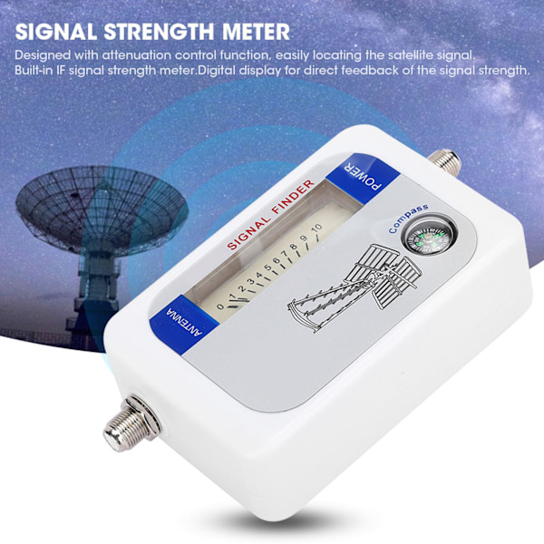 DT‑007W Følsom Digital Satellitfinder Signalstyrkemåler til TV