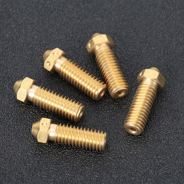 5 stk. messing 1,75 mm/1,2 mm højtemperaturbestandig CNC-bearbejdet ekstruderdysse