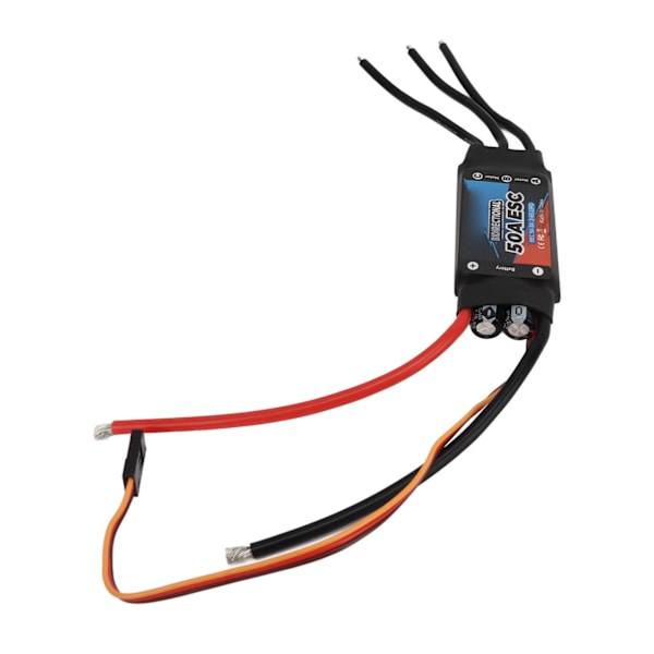 Borstlös Elektrisk Hastighetsregulator Bidirektionell Svart 50A RC Bil ESC för Båt Undervattenpropeller
