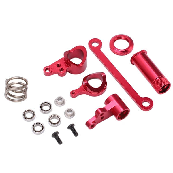 RC Styrspindel Monteringssats Aluminiumlegering för LC RACING 1/14 RC Bil Lastbil Crawler Leksaker Röd