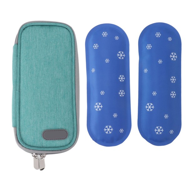 Bærbar insulinkjølerveske med 2 ispakker - ideell for utendørs reiser Type 3