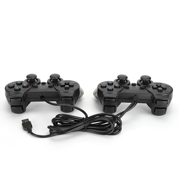 208-2 USB Vibrasjon Dobbel Handling Gamepad Spillkontroller Joystick for PC Datamaskin