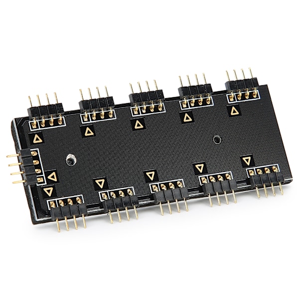 RGB Hub Kontroller 1‑10 RGB Hub Kontroller PC Kabinettvifte Hub CPU Kjøling HUB1‑10 12V ARUA Hub Kontroller