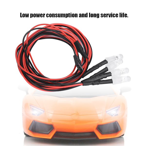 4KPL 5mm ajovalot RC-tarvikkeet LED-valo malli Drift Car Vehicle -autoon (4# sininen valo)
