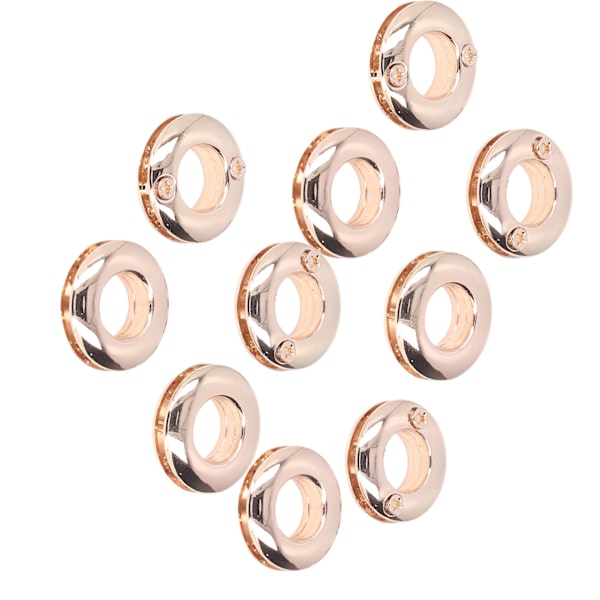 10 stk. Øjer Knapper Metal Glat Overflade Udsøgt Høj Hårdhed Grommet Kit til DIY Tøj Taske Pung Imitation Guld