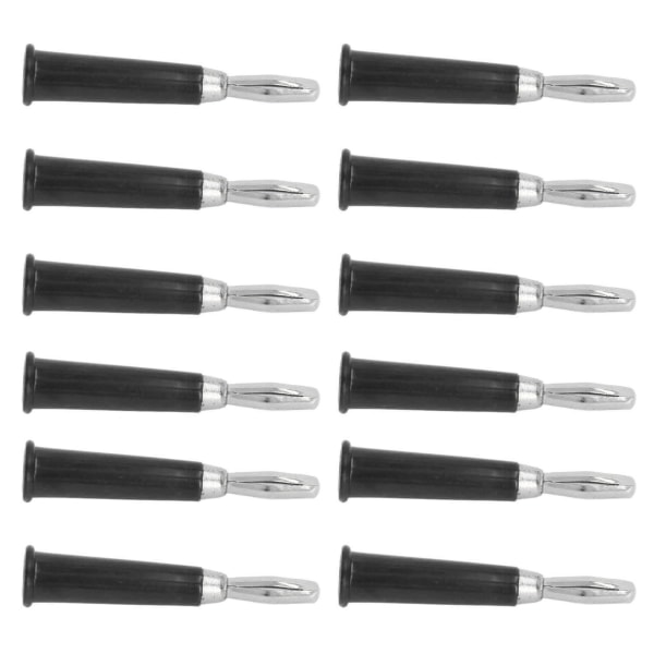 100st horn Bananplugg Mässing Zinklegering ABS Svetsad Bananplugg Anslutning för lastbilsbatterier 4mm Svart