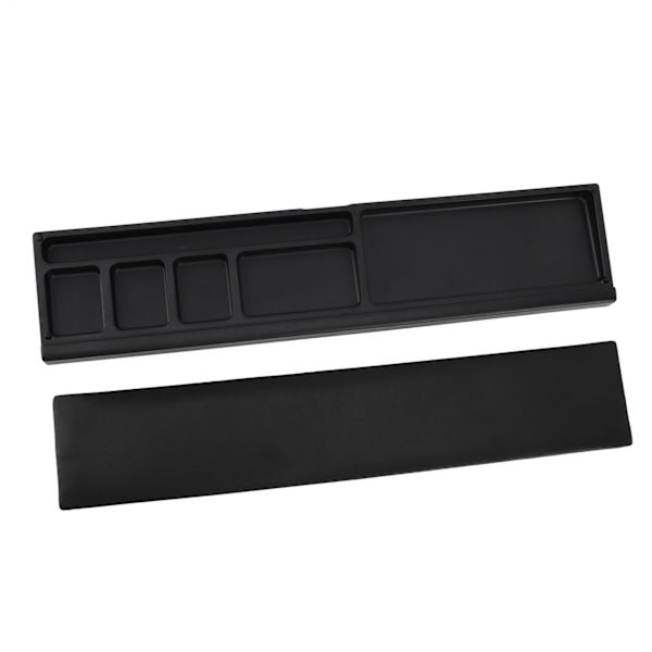 Tangentbordshandledsstöd Ergonomisk Mjuk Förhindra Glid Tangentbordshandledsstöd med Partition Förvaringsfodral för Kontor Svart