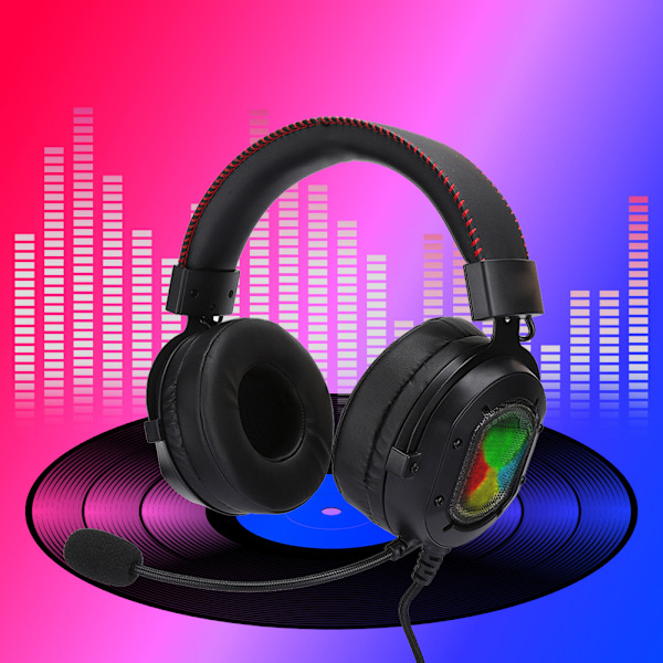 K3 Sort Rød ABS Gaming Headset RGB Hovedtelefoner til PS4/Xbox one x/Xbox one/PC/Laptop/PSP/Tablet PC/IOS/Android Sort Rød (RGB Lys)