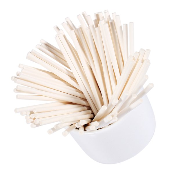 100 st/set Färgglada klubbor Pinne Cake Pop Pinne för Godis Choklad 10cm Off White