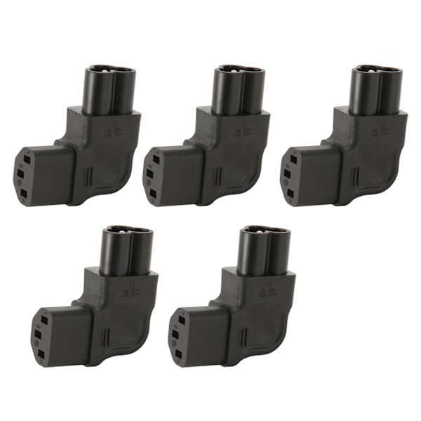 5 stk. IEC320 C6 til IEC320 C7 Strømadapter 2500W Strømstikadapter til PDU Chassis Strømforsyning UPS Stikkontakt