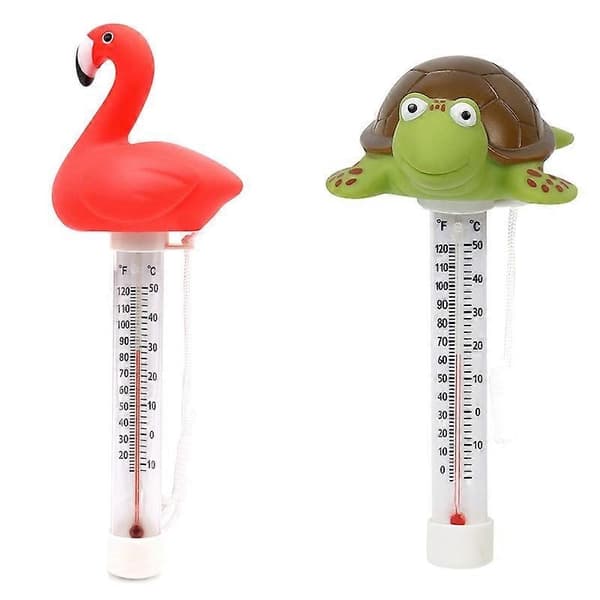 2-pak flytende bassengtermometer, stor størrelse, lettlest