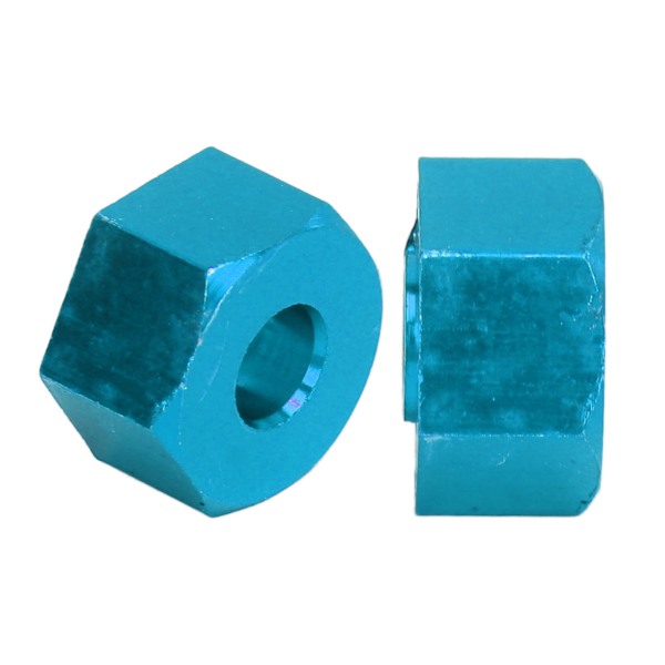 Hex Hubs Hjul Adaptrar med 4 Stift 4 Muttrar CNC-bearbetad Aluminium Hjul Hex Drive Hub Adaptrar för TRAXXAS för SLASH 1/10 RC Bilar Ljusblå