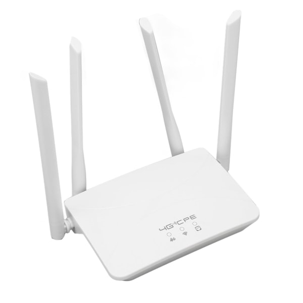 4G LTE -reititin 300Mbps 4 korkean vahvistuksen antennilla Mobiili hotspot Langaton WiFi -reititin SIM-korttipaikalla Euroopalle Aasialle 100‑240V EU-pistoke