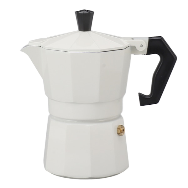 Liesitas Moka-kahvinkeitin, italialainen käsintehty kahvinkeitin, alumiiniseos, keittiön DIY-tarvikkeet, valkoinen, 150 ml