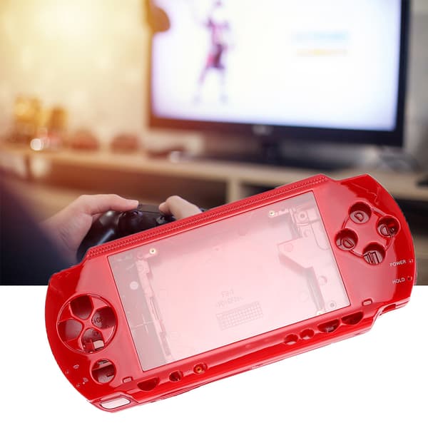 Udskiftning ABS Materiale Host Game Console Shell med Skruetrækker til PSP1000 Konsol Rød