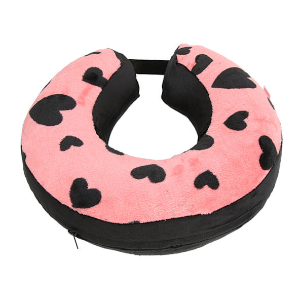 Uppblåsbar Skyddande Halskrage för Husdjur Justerbar Mjuk Halskrage för Återhämtning för Små, Medelstora och Stora Hundar och Katter Love Peach Modell S