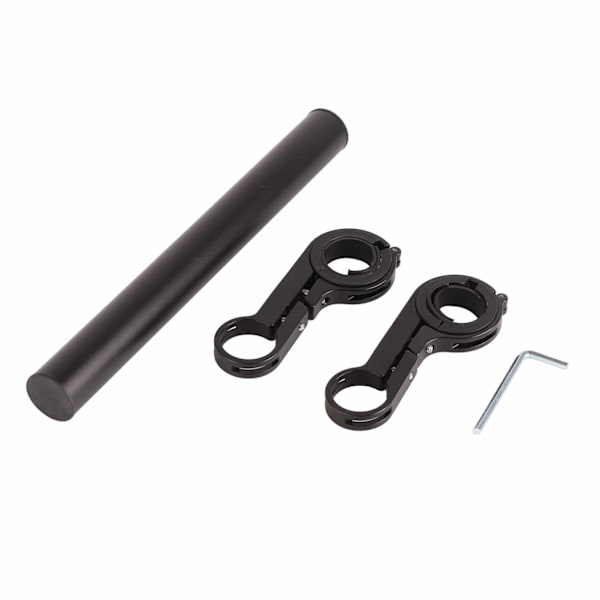 20CM Cykelstyrforlænger Multifunktionel Aluminiumlegeringsforlængelsesbeslag Cykel Stopur Forlygteholder Sort