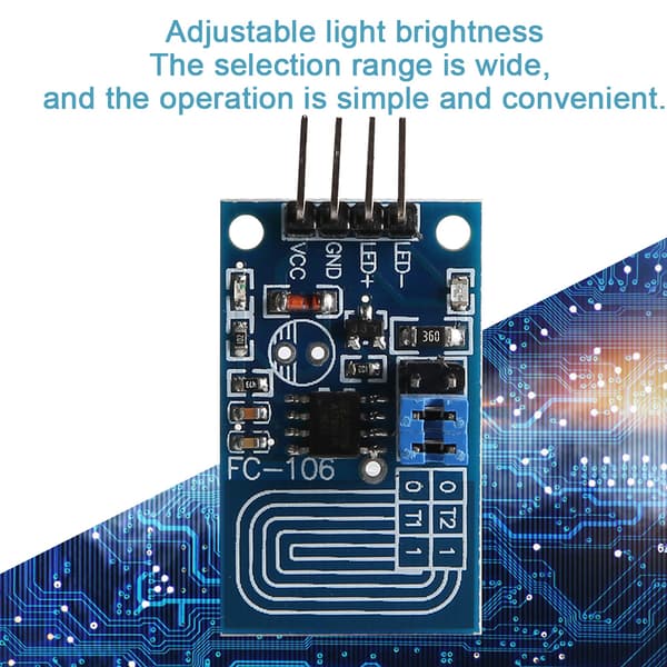 5st Kapacitiv Touch Dimmer Steglös Dimning PWM Kontrollpanel LED Dimmer Switch Modul