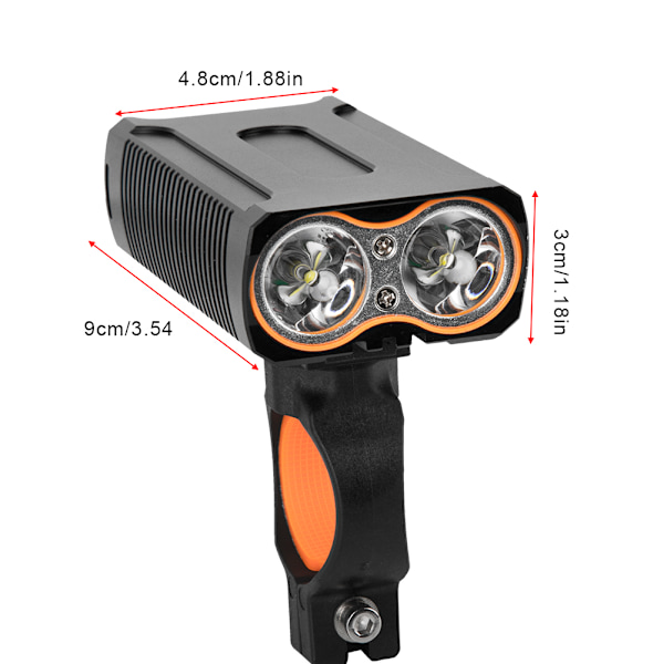 2000lm LED cykellygte USB cykellygte Genopladelig lampe lommelygte til cykling