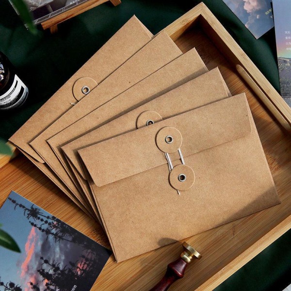 20 konvolutter retro enkelt kraftpapir opprullet håndkonto i tykke litterære notater kjærlighetsbrev konvoluttpose (unntatt andre produkter enn konvolutter)