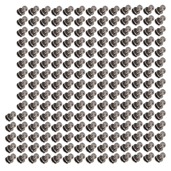 200 Set Munknit Högglans 8x6mm Utsökt Hantverk Läder Chicago Skruvar Spik för DIY Kläder Väskor Skor Silver Svart