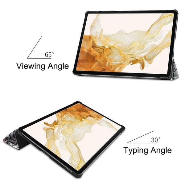 Etui til Samsung Galaxy Tab S10+ Mønstertryk Læderstativ Tablet Cover - Graffiti