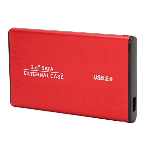 Extern hårddisk 2.5 tum Slim USB 2.0 Höghastighets Plug and Play Mobil hårddisk för dator PC Resa Röd 320GB