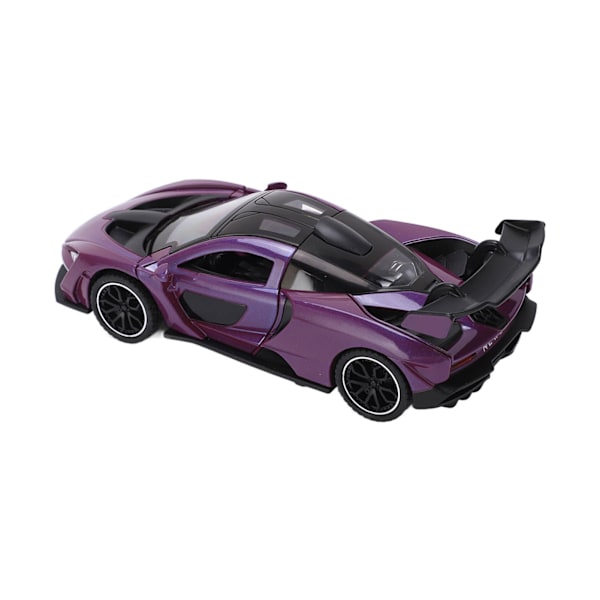 1/32 Valettu legering auto malli Kulumiskestävä Ääni- ja valopalaute Force Leikkiauto 3+ (violetti)