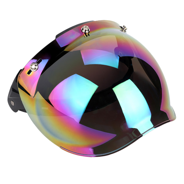 Motorsykkel Retro 3-snaps solskjermskjerm Vindtett hjelmlinse farget