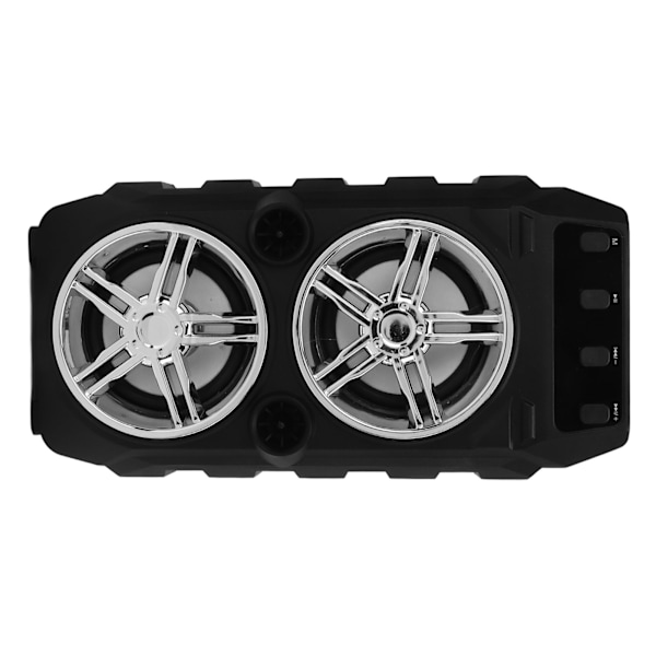 Bluetooth-högtalare för utomhuscamping med dubbla subwoofers, bärbar, hög volym, U-disk, minneskort, ljud, silvergrå