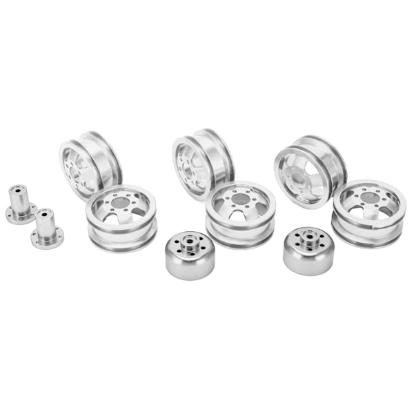 RC-hjulnav Aluminiumlegering Hög noggrannhet slitstyrka RC-bilhjulsnav för WPL C14 24 34 44 B14 24 16 36Silver