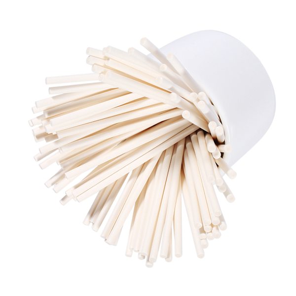 100 st/set Färgglada klubbor Pinne Cake Pop Pinne för Godis Choklad 10cm Off White