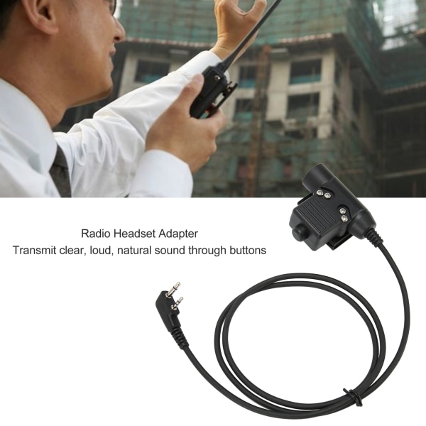 Clear Sound Walkie Talkie Earpiece Adapter för Icom V8 V80 V82 - Push To Talk Radio Headset utbyte