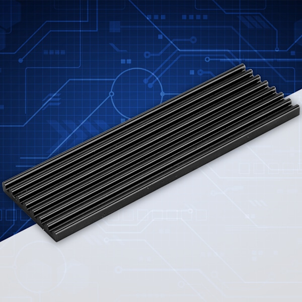 PCIE M.2 2280 SSD Solid State Drive Höghastighets Kylfläns i Aluminiumlegering Ultratunn Kylfläns 70x22x3mm (Svart)