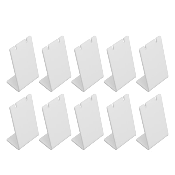 10 stk Akryl Ørepynt Holder Organizer Ørepynt Smykker Oppbevaring Display Stativ Utstillingsvindu Øredobber Display Stativ Ørepynt Oppbevaring Hvit