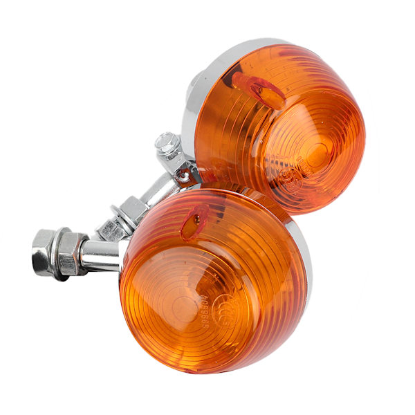 2ST Motorcykel Blinklys Blinker Markør Ravfarvet Lampe Baglygte