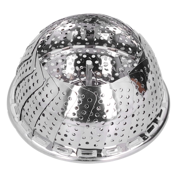 Rustfritt stål dampkurv 28 cm diameter sammenleggbar dampstativ for hjemmet