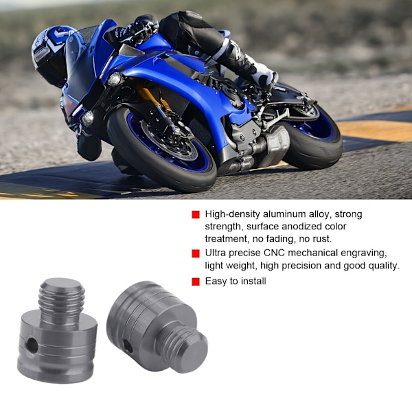 M10*1.25 Universal Motorcykel Spegels gängade Bultar Adapter Skruvar för Yamaha (Titan)