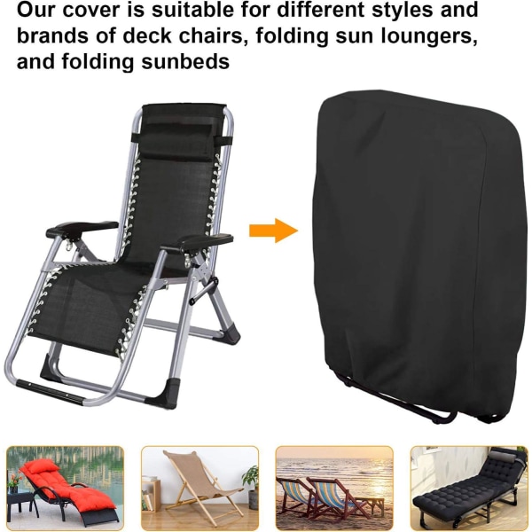 2 deler sammenleggbar hvilestol beskyttelsestrekk (svart, 71*34*110 cm), hage sammenleggbar stol frontrute, hage hvilestol deksel