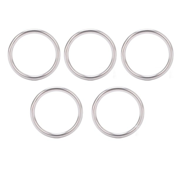 5 stk 304 rustfrit stål runde O-ringe sømløs multifunktionssvejsning af metal O-ringe til marine bådudstyr Yogaringer 4x35 mm