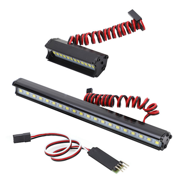 Simulerings-Universal Lange og Korte Bilforlygter Praktisk Holdbar 1/10 Dobbelt Række Spotlights til SCX10 90046