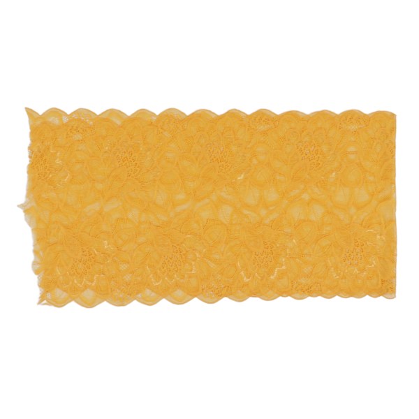 Spetstyg 10 Yards 23cm Bred Trendigt DIY Klippbart Mjukt Stretch Mesh Nylon Spetsband för Sömnad Guld