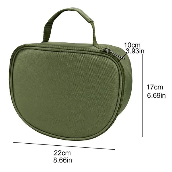 22*10*17cm (Army Green) Kannettava ulkokalastuskelalaukku Oxford Kangaskalastuskassi Viehepussi Siiman säilytyslaatikko